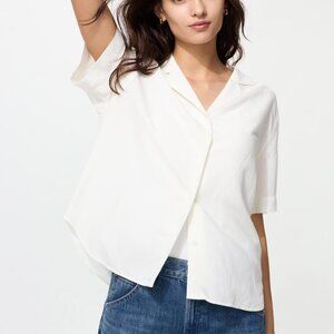 Uniqlo Linen Blend Open Collar Shirt